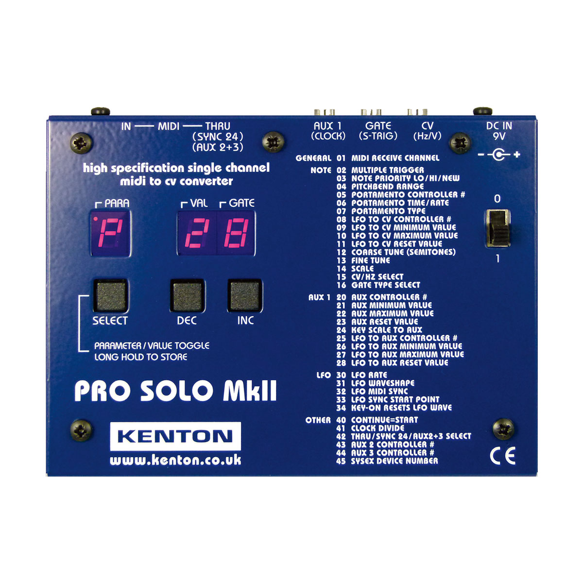 人気定番KENTON Pro Solo MKII MIDI CV/SYNC コンバーター MIDIキーボード、コントローラー