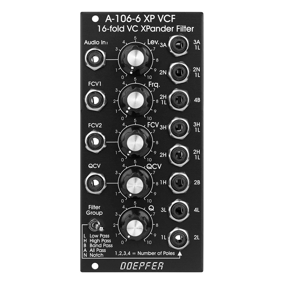 A-106-6V XP VCF 16 Fold VC Xpander Filter - A-100 Eurorack Modular 